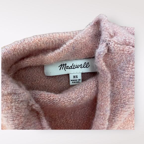 Madewell Dusty Pink Inland Mock neck wool alpaca‎ Sweater Size XS - Picture 2 of 10